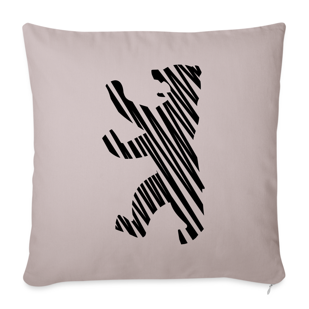 Berliner Bär im Netz - schwarz - Sofakissen mit Füllung (45 x 45 cm) - light taupe