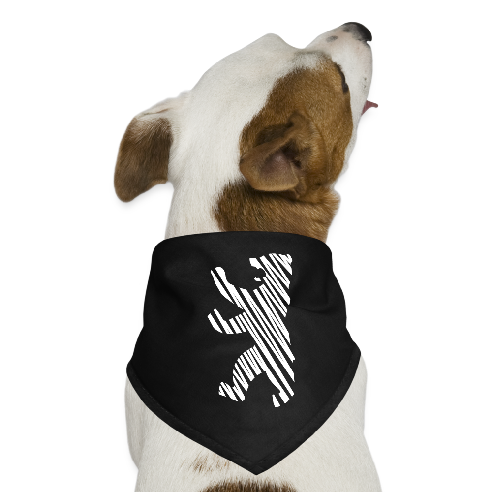Berliner Bär im Netz - weiß - Hunde-Bandana - black