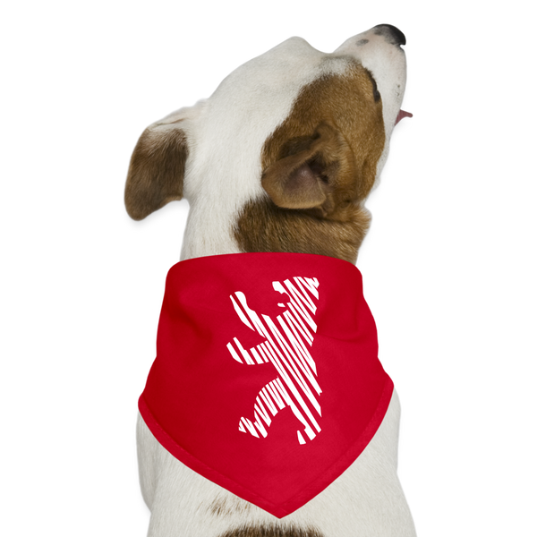 Berliner Bär im Netz - weiß - Hunde-Bandana - red