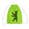 Berliner Bär im Netz - schwarz - Turnbeutel - neon green
