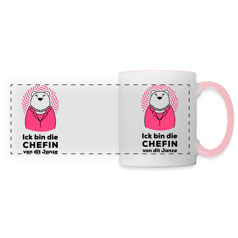 Chefin - Tasse zweifarbig - white/pink