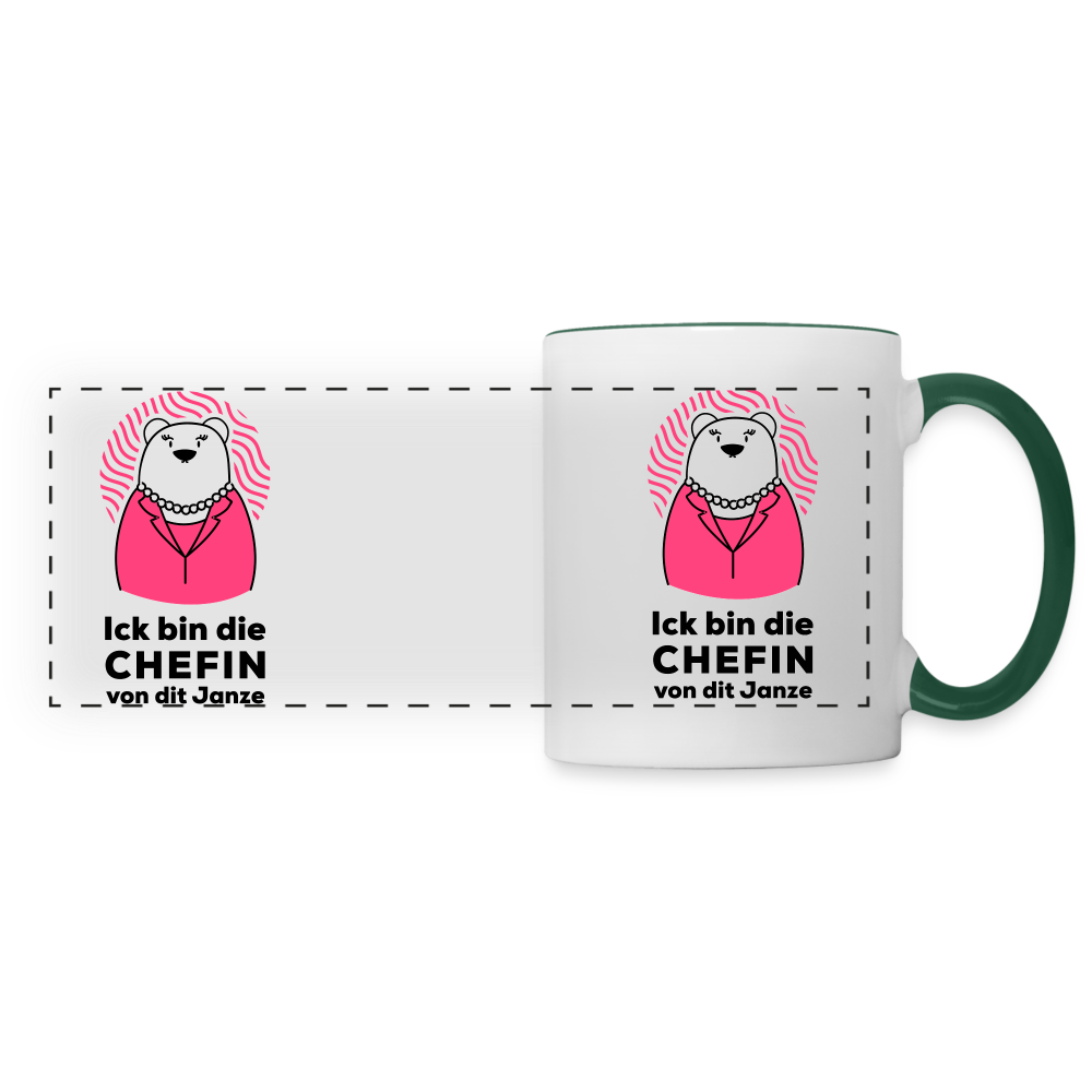 Chefin - Tasse zweifarbig - white/dark green