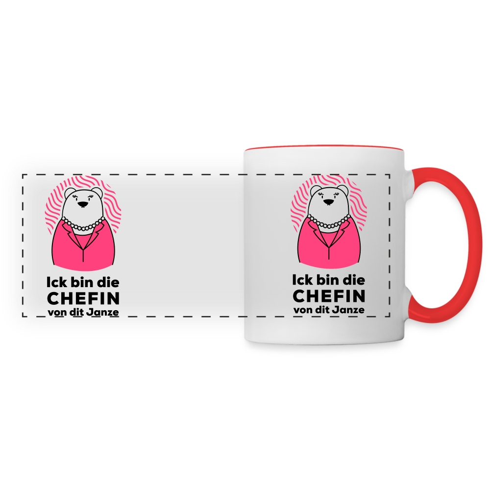 Chefin - Tasse zweifarbig - white/red