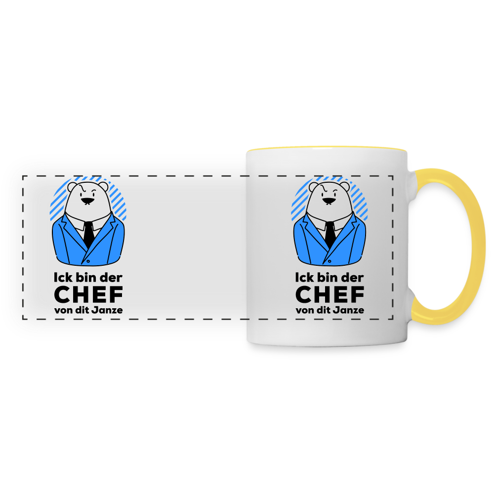 Chef - Tasse zweifarbig - white/yellow
