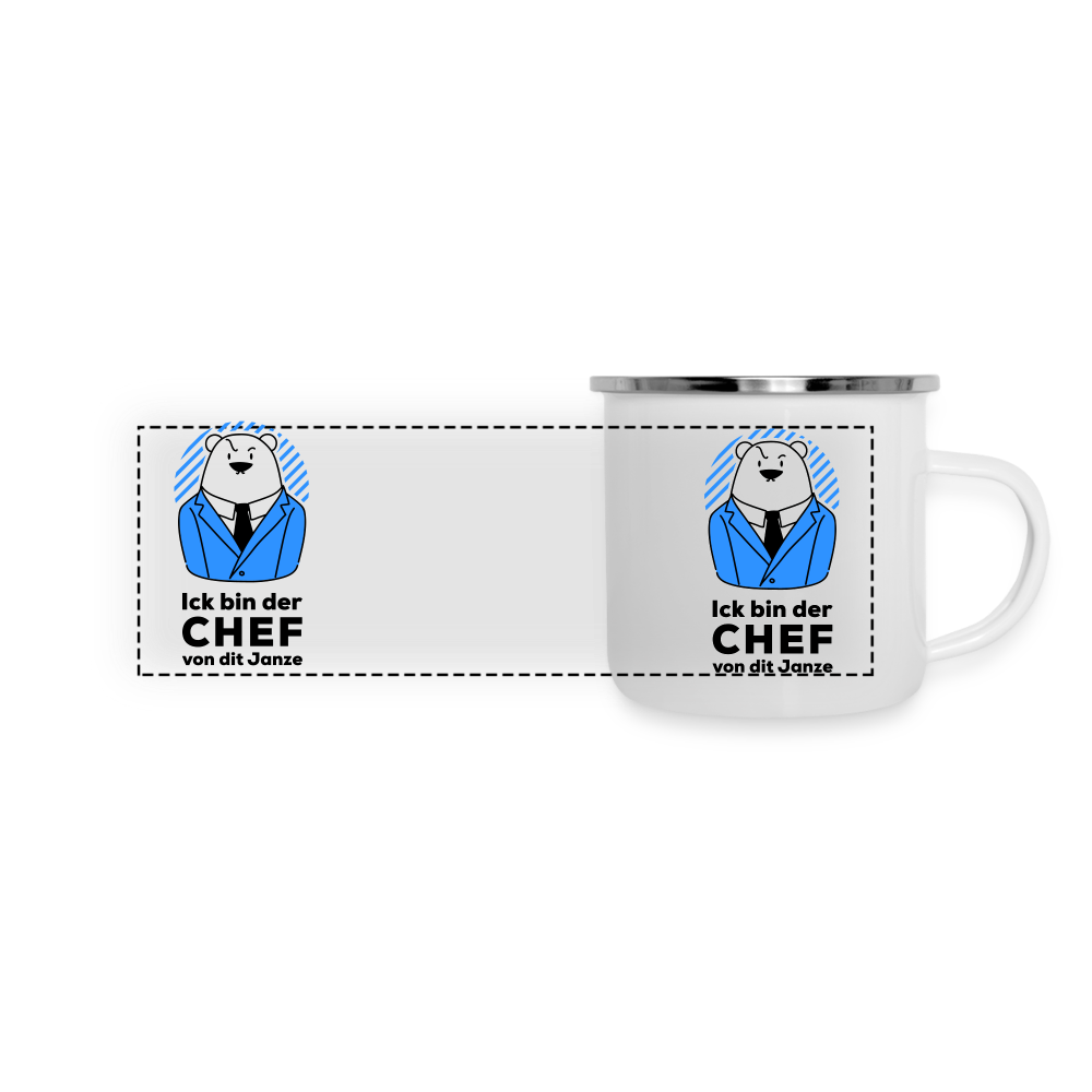 Chef - Emaille Tasse - white