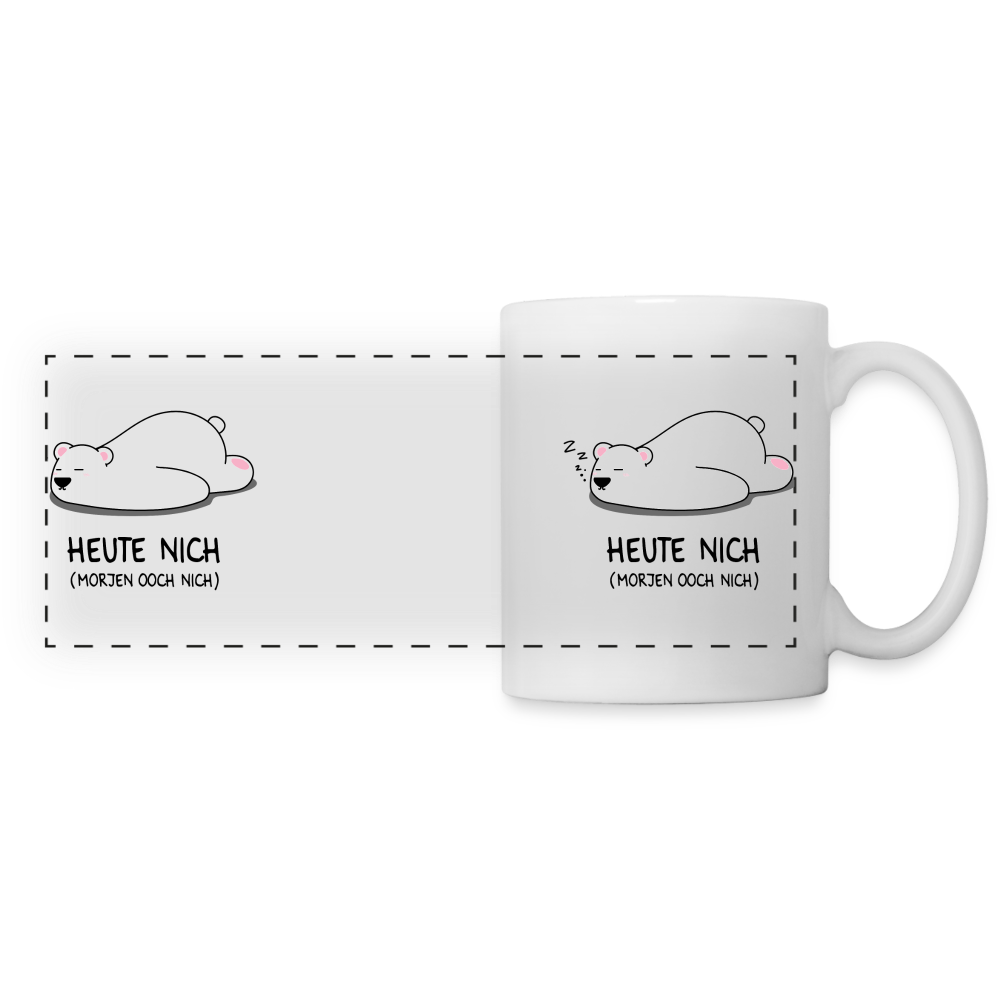 Heute nich! - Tasse zweifarbig - white
