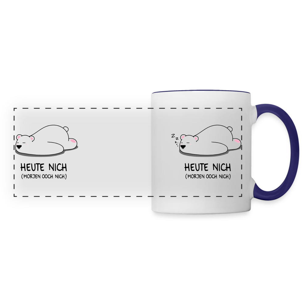 Heute nich! - Tasse zweifarbig - white/cobalt blue