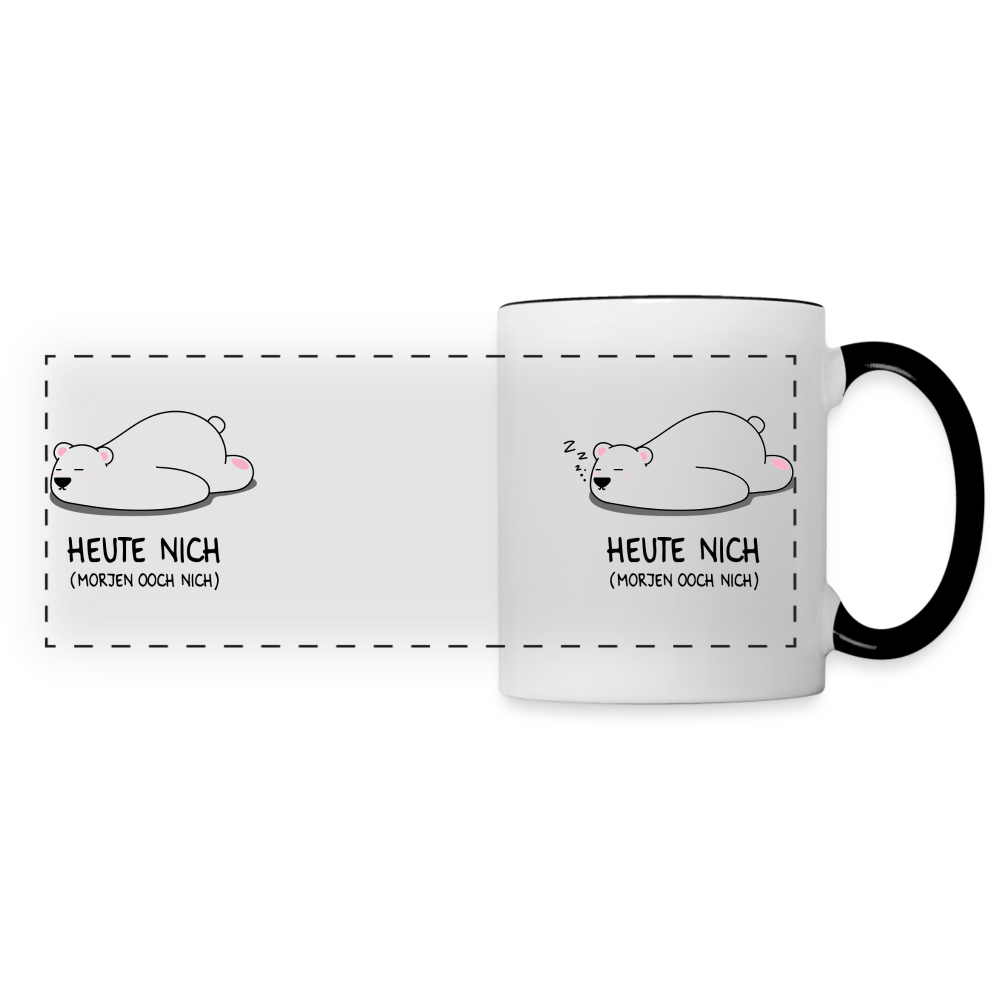 Heute nich! - Tasse zweifarbig - white/black