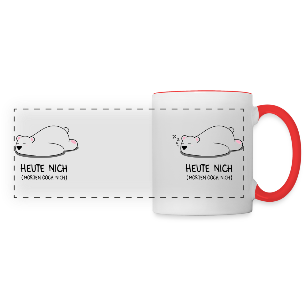 Heute nich! - Tasse zweifarbig - white/red