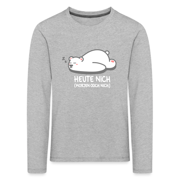 Kinder Langarmshirt mit dem Motiv Heute nich! aus Berlin.