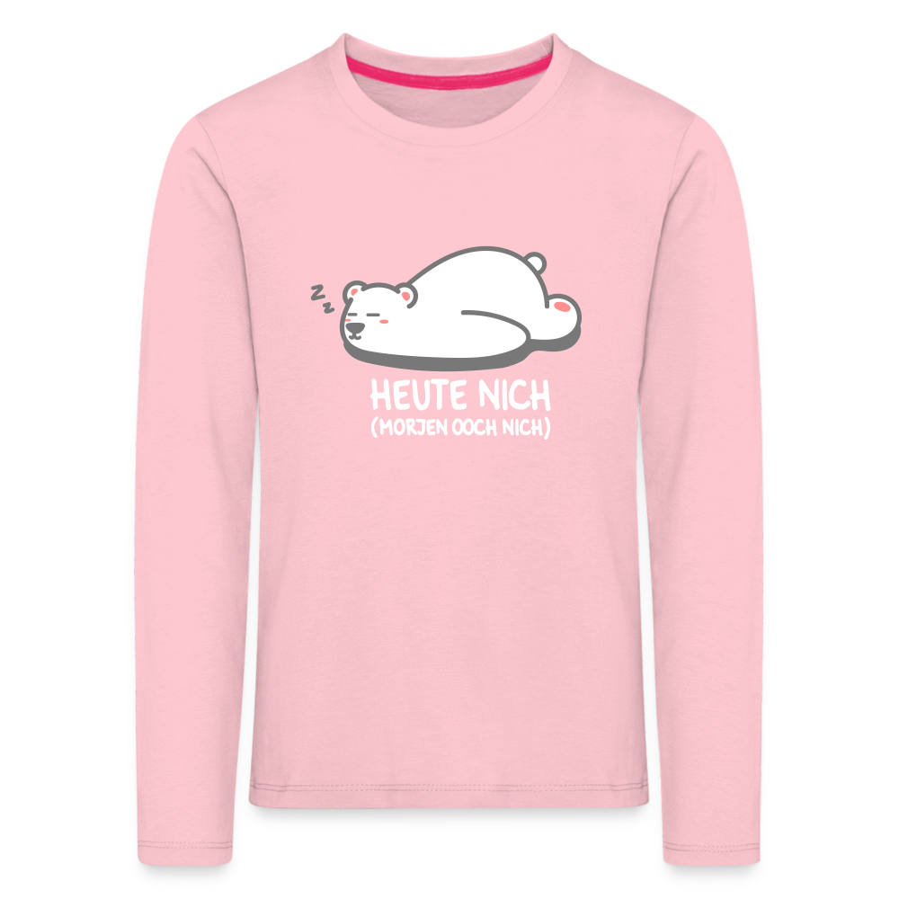 Heute nich! - Kinder Langarmshirt - rose shadow