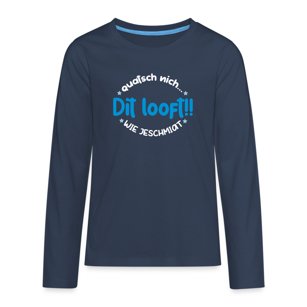 Dit Looft! - Teenager Langarmshirt - navy