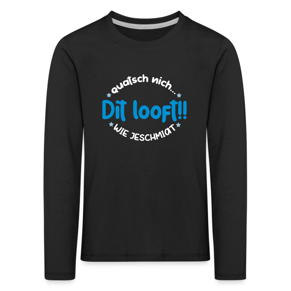 Dit Looft! - Kinder Langarmshirt - black