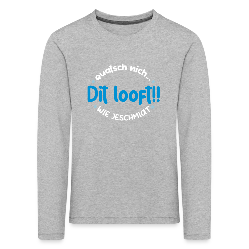 Dit Looft! - Kinder Langarmshirt - heather grey