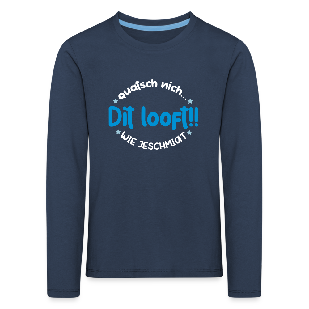Dit Looft! - Kinder Langarmshirt - navy