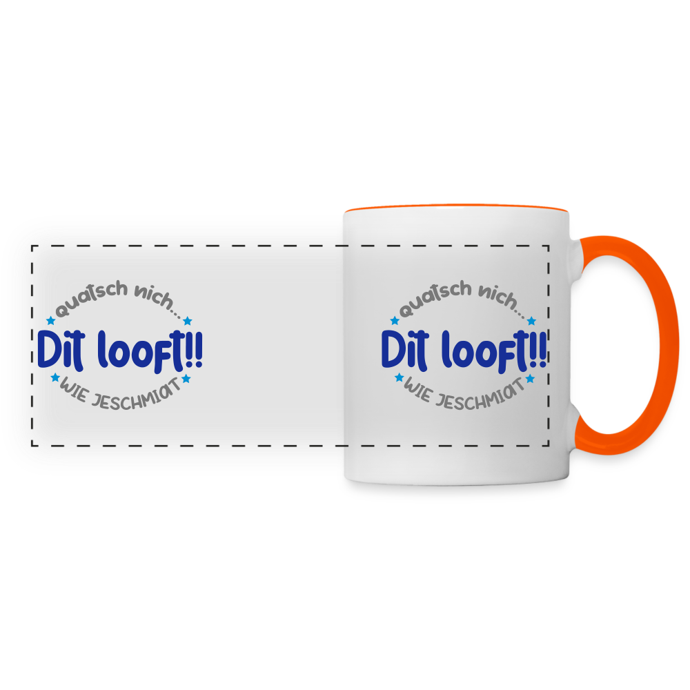 Dit Looft! - Tasse zweifarbig - white/orange