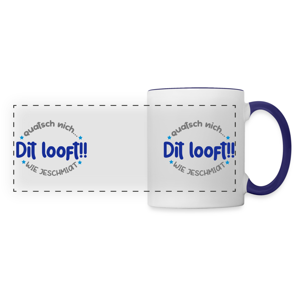 Dit Looft! - Tasse zweifarbig - white/cobalt blue