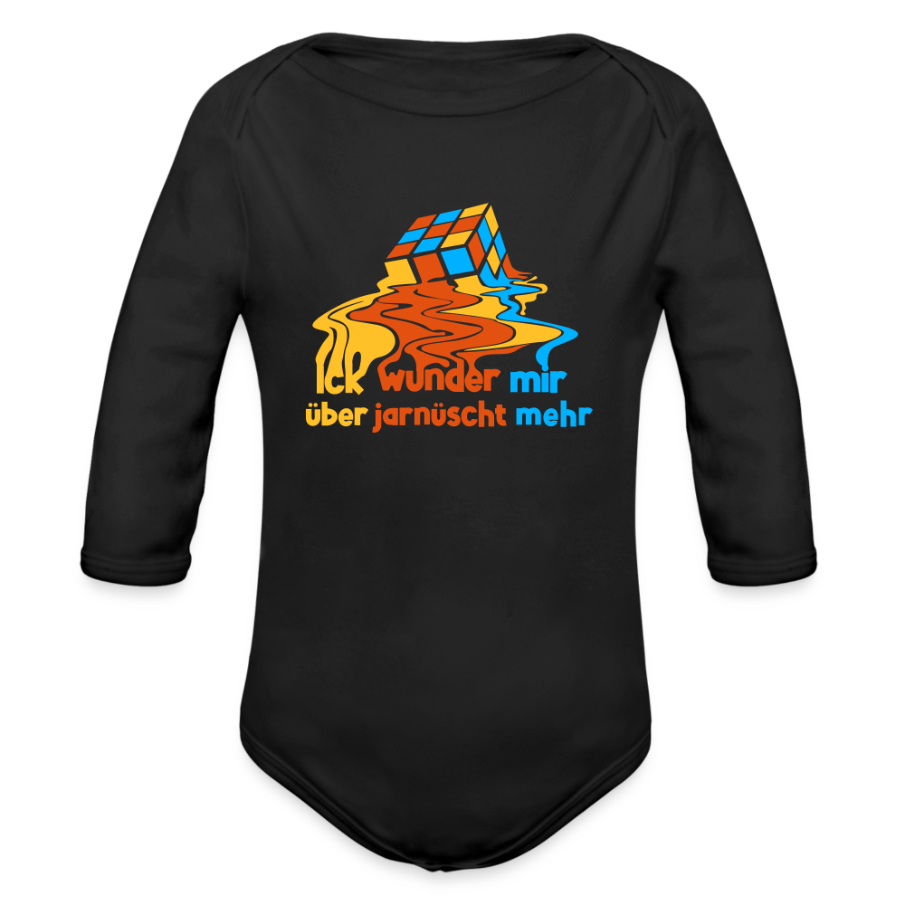 Ick Wunder Mir - Bio-Langarmbody - black