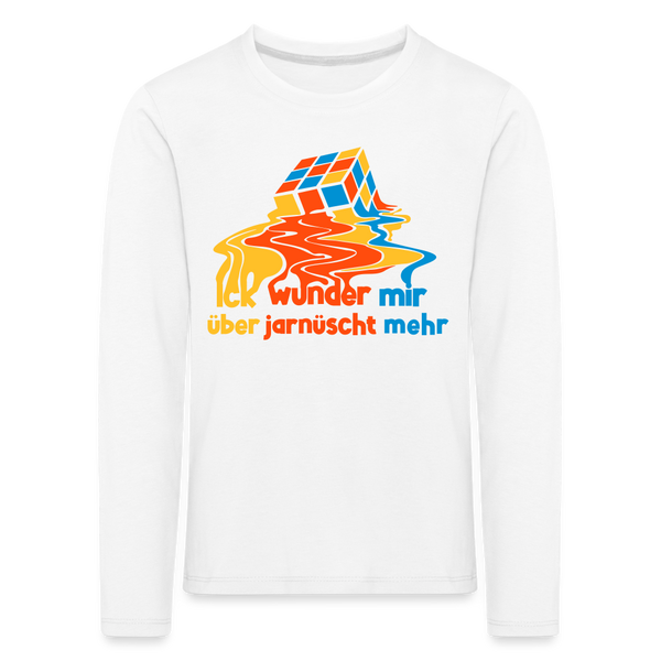 Ick Wunder Mir - Kinder Langarmshirt - white