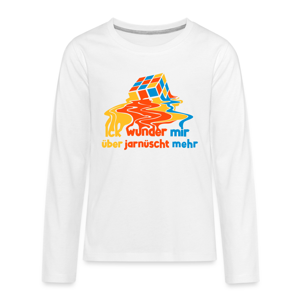 Ick Wunder Mir - Teenager Langarmshirt - white