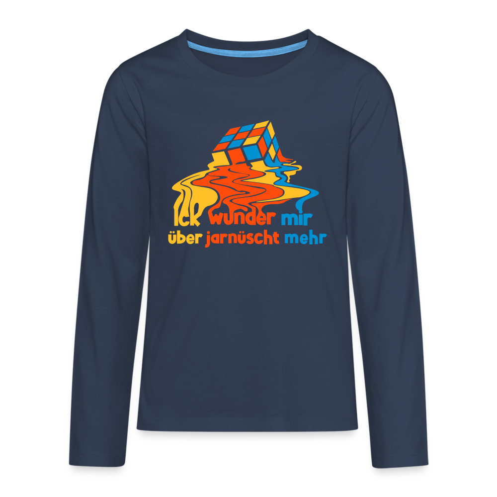 Ick Wunder Mir - Teenager Langarmshirt - navy