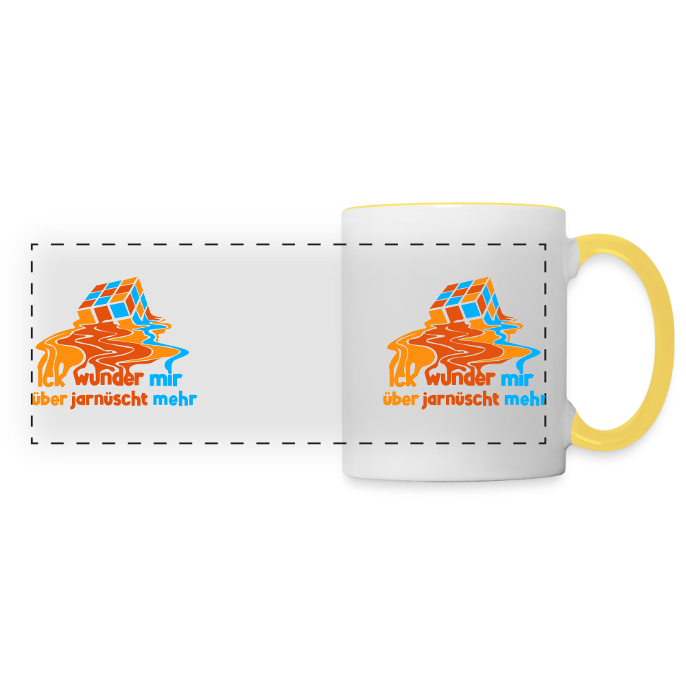 Ick Wunder Mir - Tasse zweifarbig - white/yellow