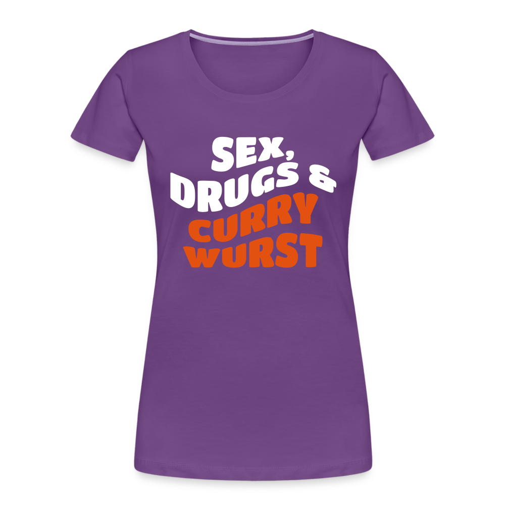 Sex, Drucks & Currywurst - Frauen Premium T-Shirt - purple