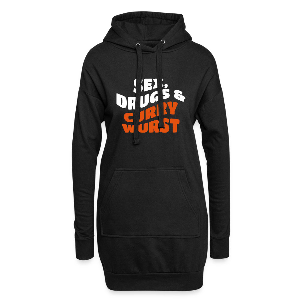 Sex, Drucks & Currywurst - Hoodie-Kleid - black