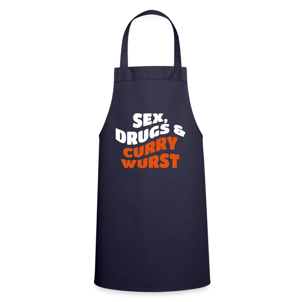 Sex, Drucks & Currywurst - Kochschürze - navy