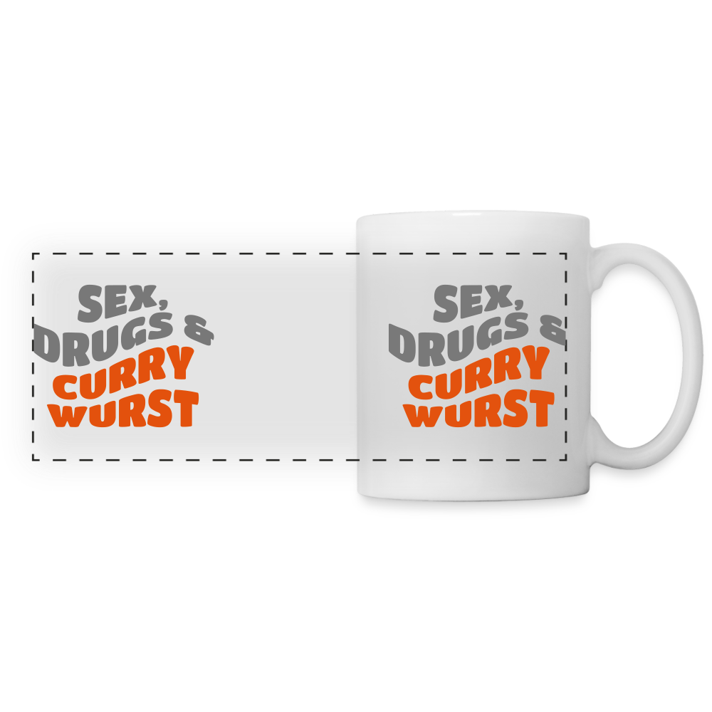Sex, Drucks & Currywurst - Tasse zweifarbig - white