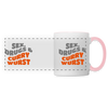Sex, Drucks & Currywurst - Tasse zweifarbig - white/pink