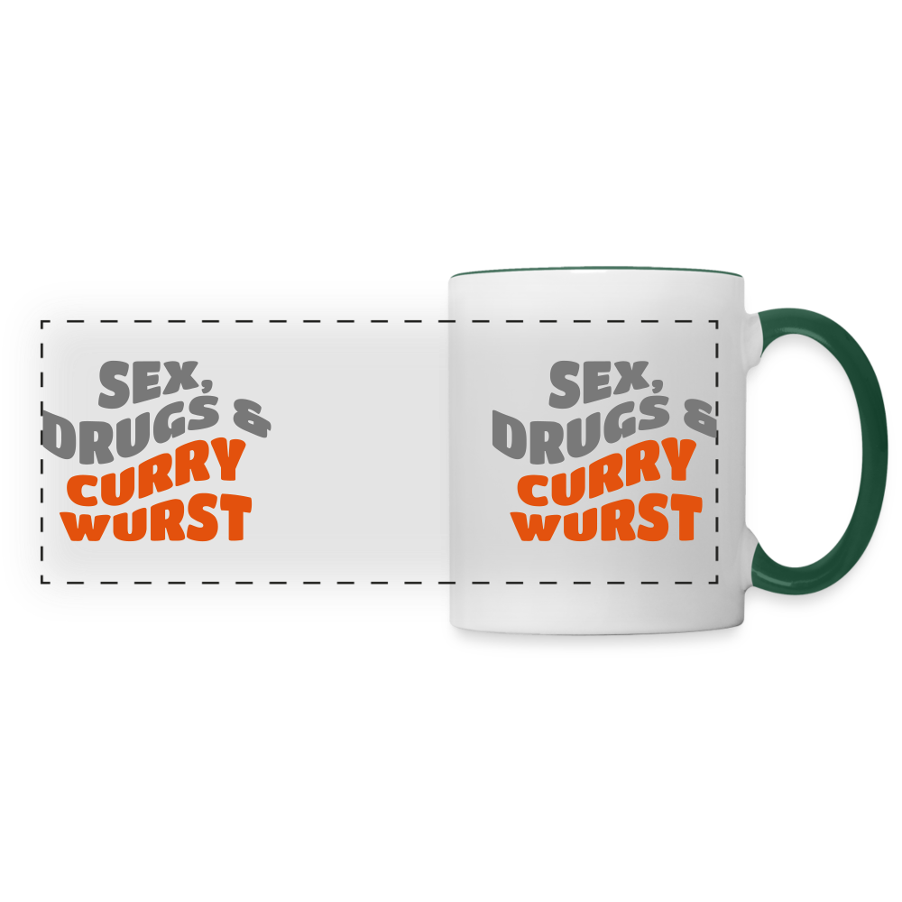Sex, Drucks & Currywurst - Tasse zweifarbig - white/dark green