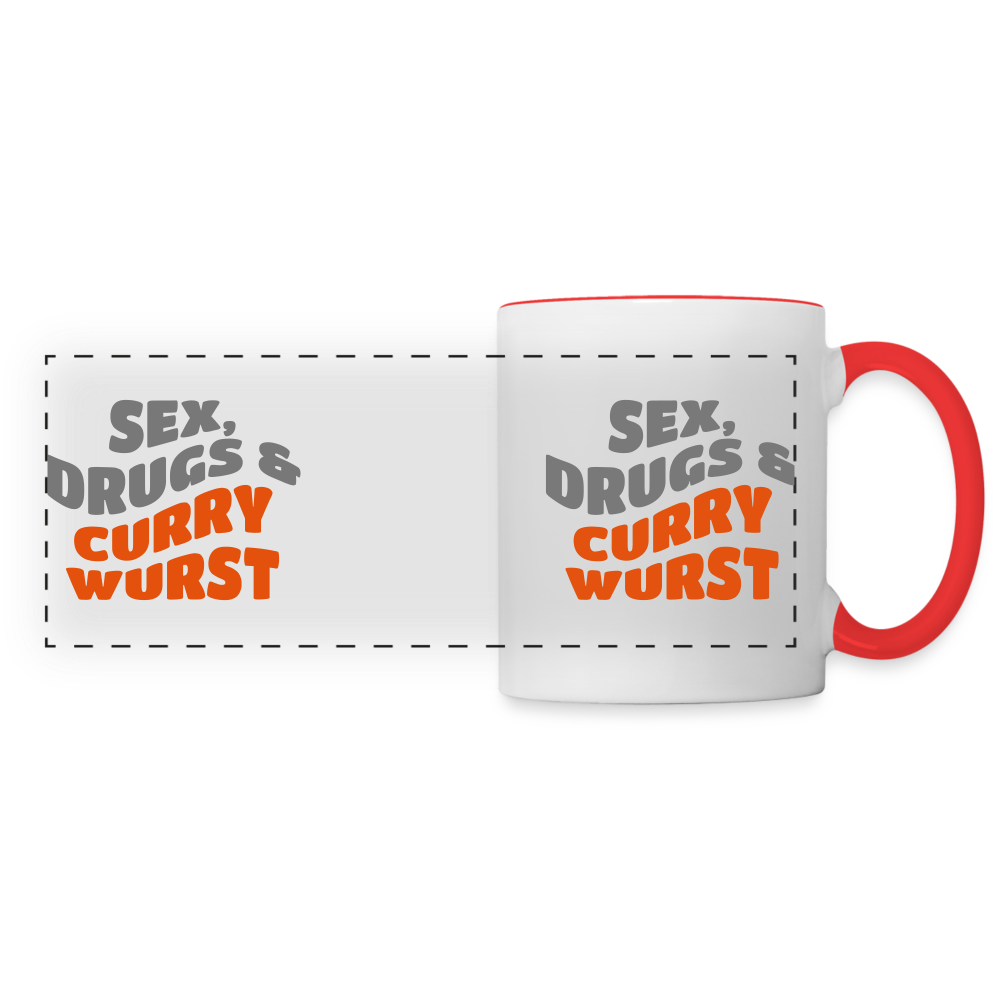 Sex, Drucks & Currywurst - Tasse zweifarbig - white/red