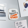 Sex, Drucks & Currywurst - Kühlschrankmagnet - white