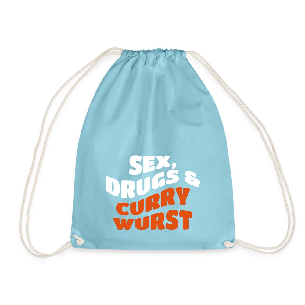 Sex, Drucks & Currywurst - Turnbeutel - aqua