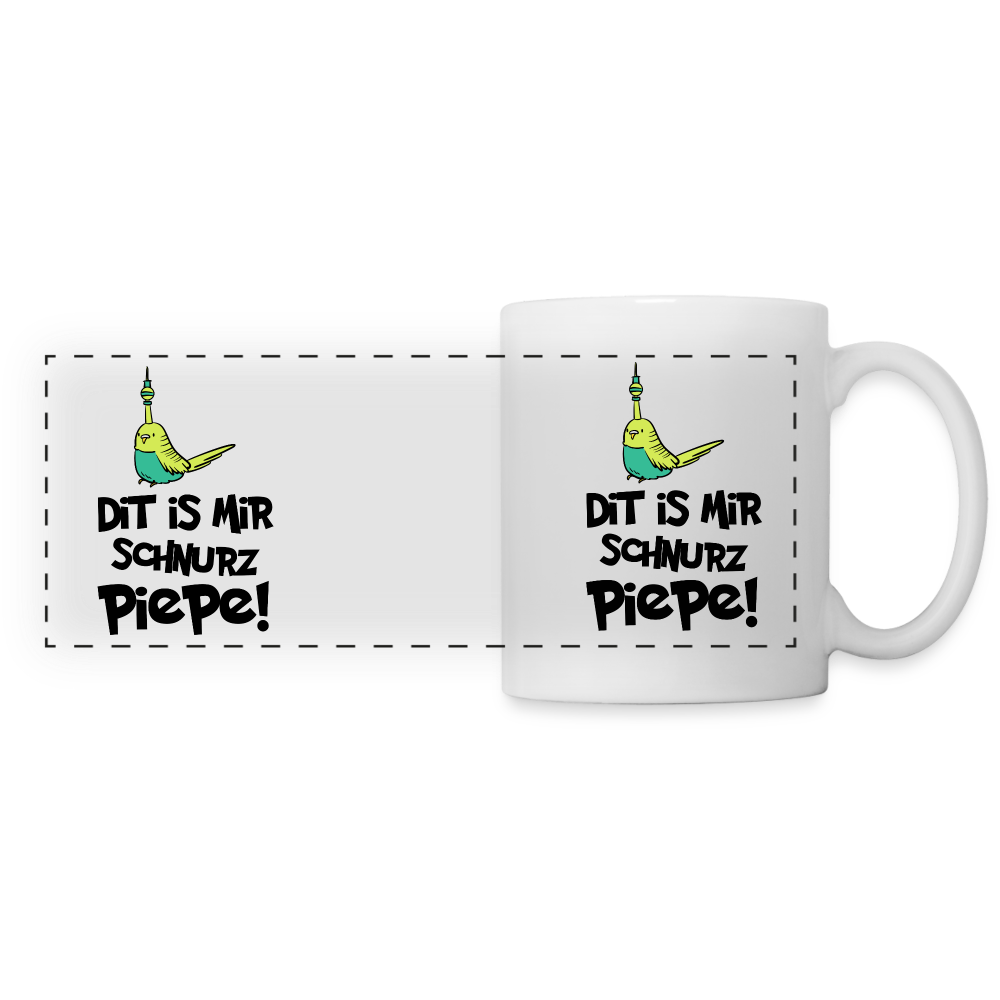 Schnurz Piepe mit Piep - Tasse zweifarbig - white