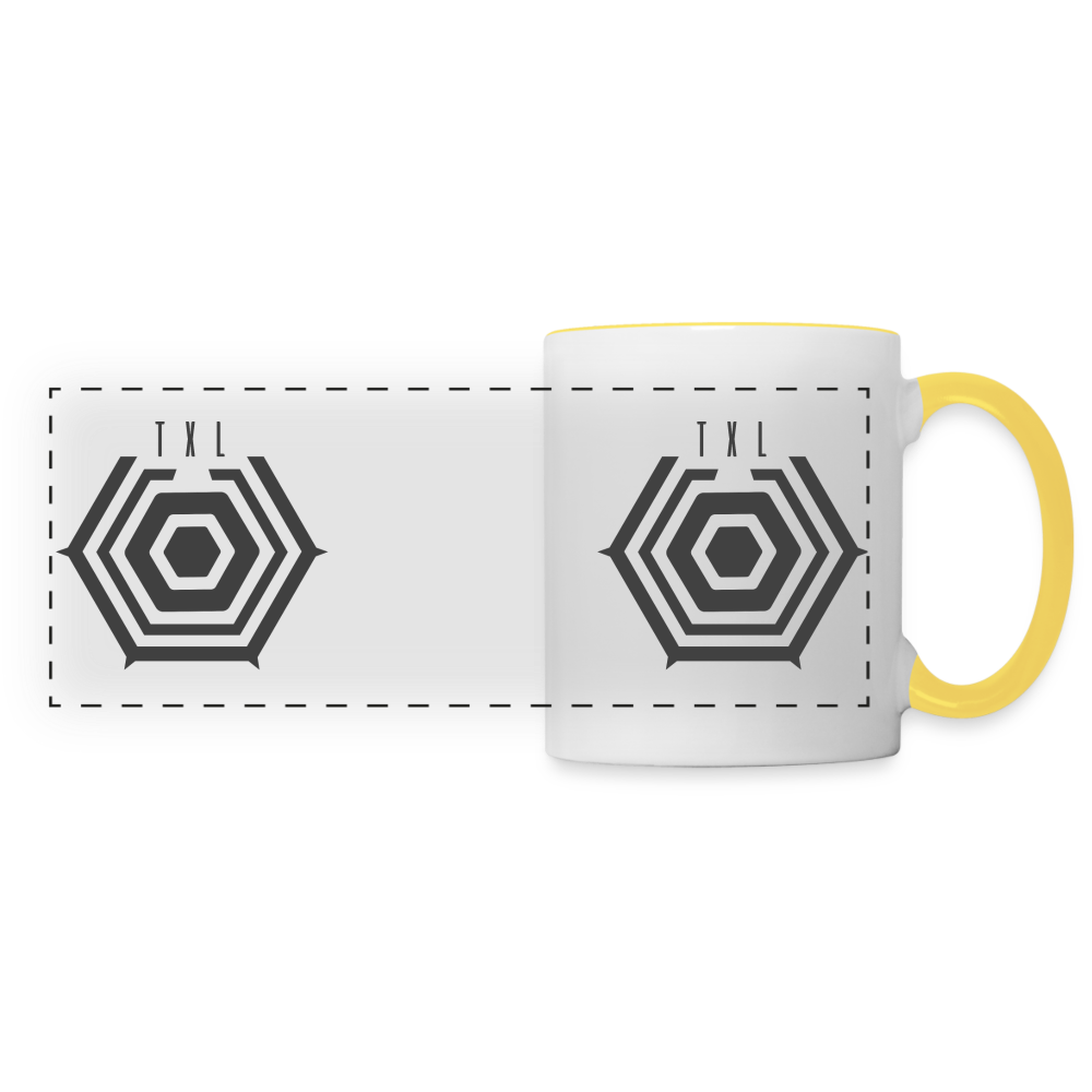 Tegel TXL Umrisse - Tasse zweifarbig - white/yellow