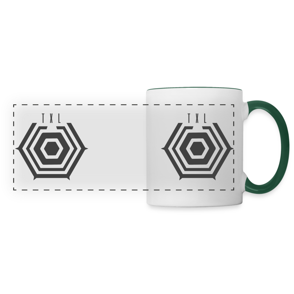 Tegel TXL Umrisse - Tasse zweifarbig - white/dark green