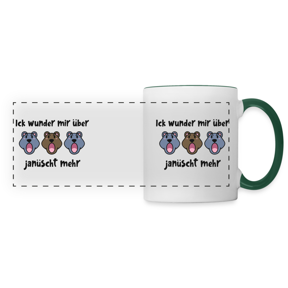 Ick wunder mir - Tasse zweifarbig - white/dark green