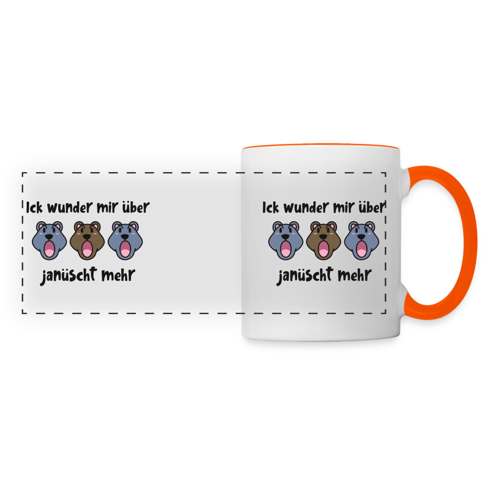 Ick wunder mir - Tasse zweifarbig - white/orange