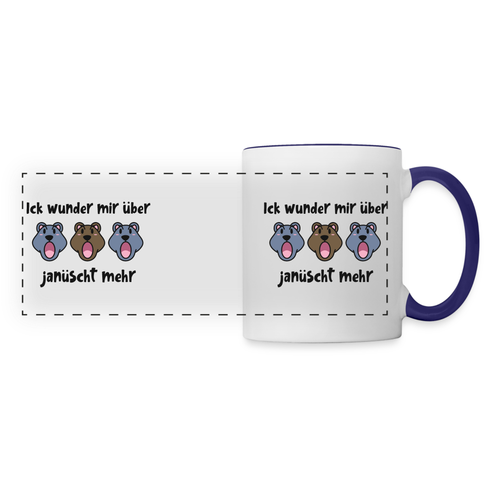 Ick wunder mir - Tasse zweifarbig - white/cobalt blue