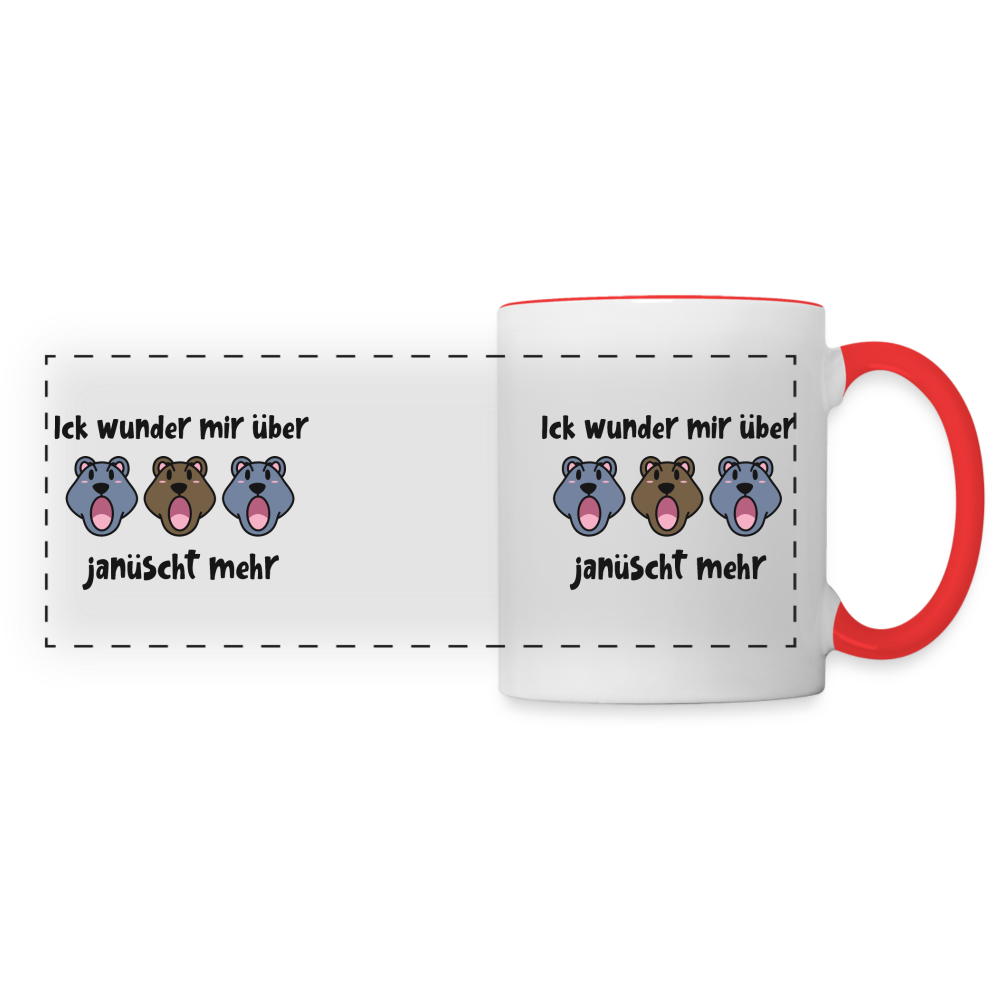 Ick wunder mir - Tasse zweifarbig - white/red
