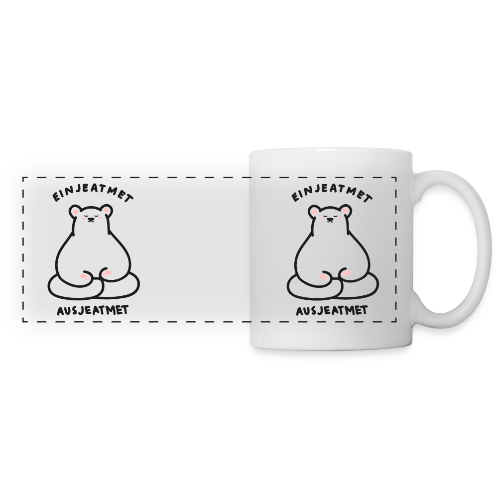 Einjeatmet - Tasse zweifarbig - white