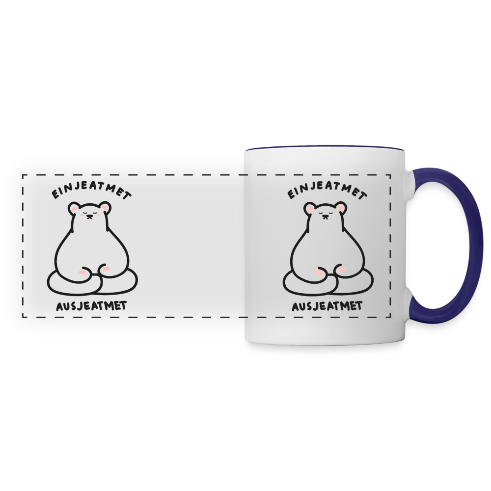 Einjeatmet - Tasse zweifarbig - white/cobalt blue