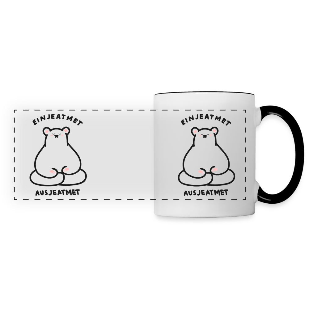 Einjeatmet - Tasse zweifarbig - white/black