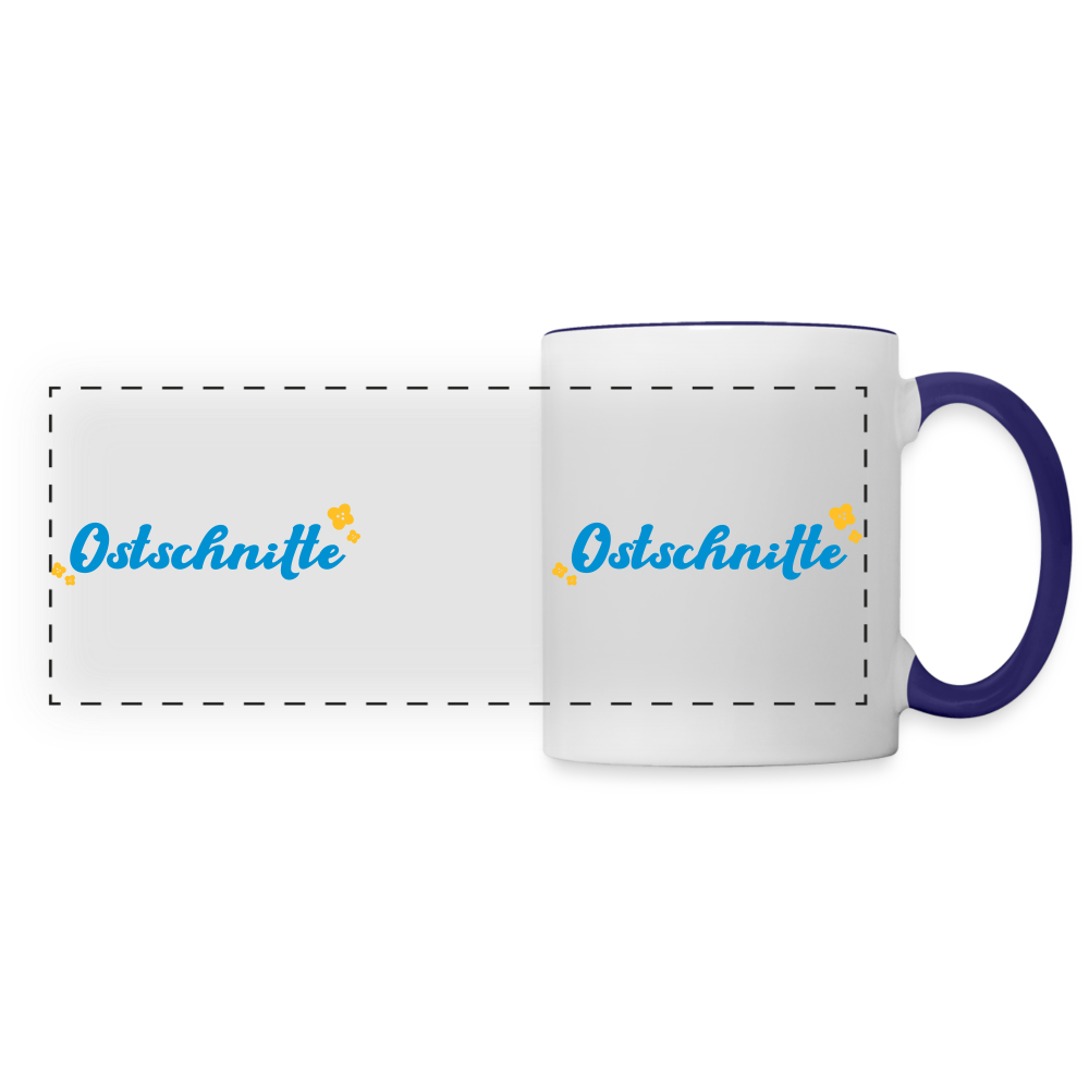 Ostschnitte - Tasse zweifarbig - white/cobalt blue