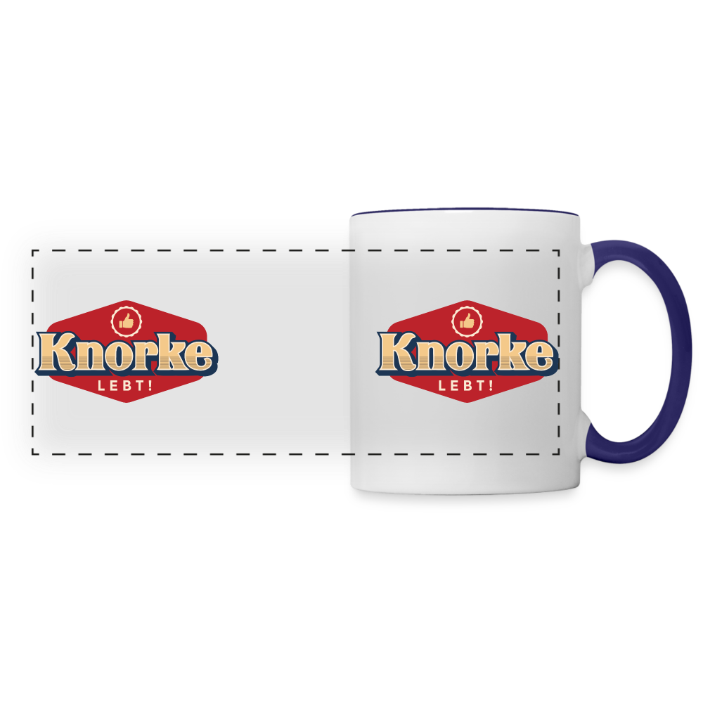 KNORKE lebt! - Tasse zweifarbig - white/cobalt blue