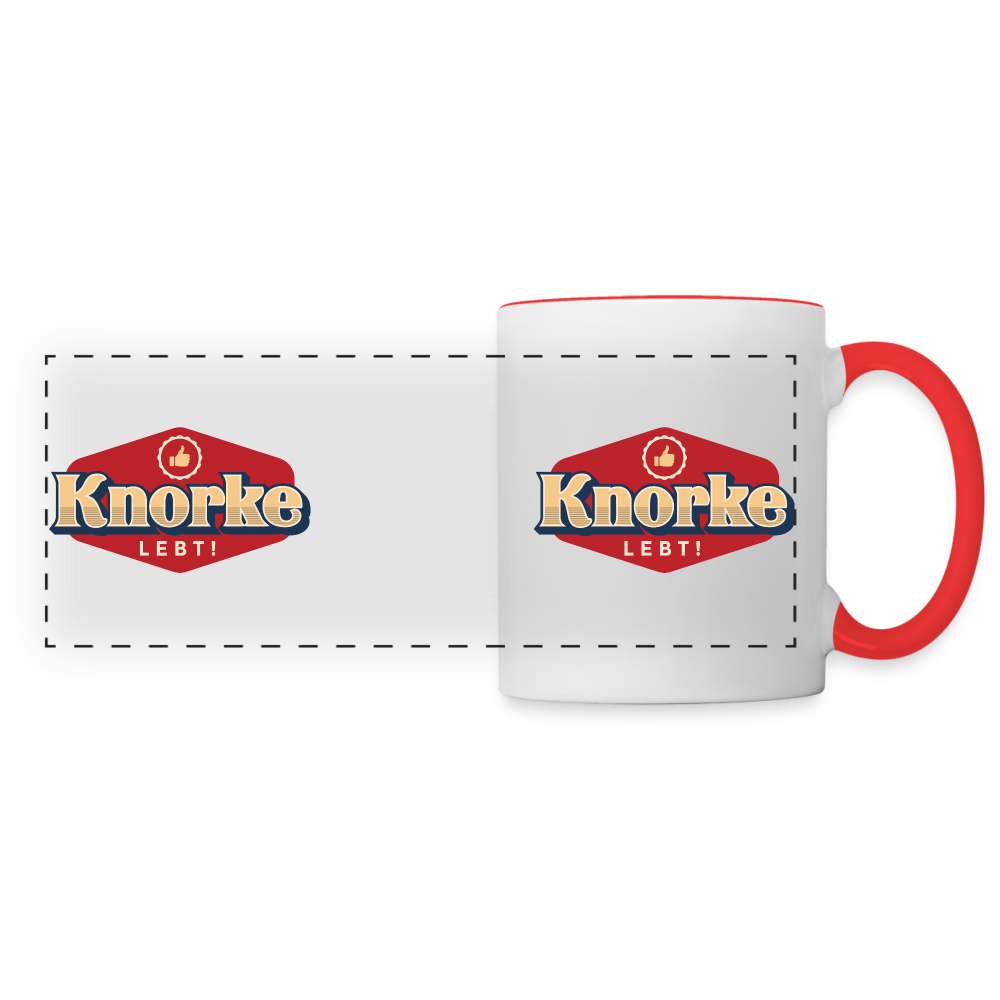 KNORKE lebt! - Tasse zweifarbig - white/red