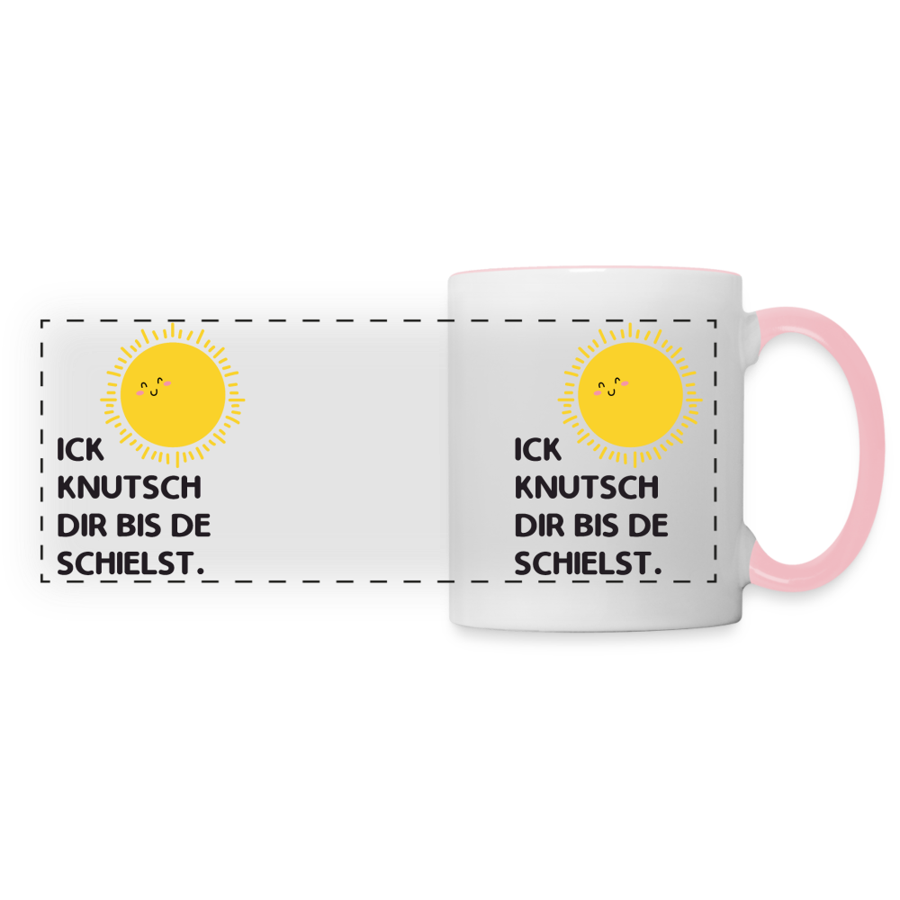Ick knutsch dir Sonne! - Tasse zweifarbig - white/pink