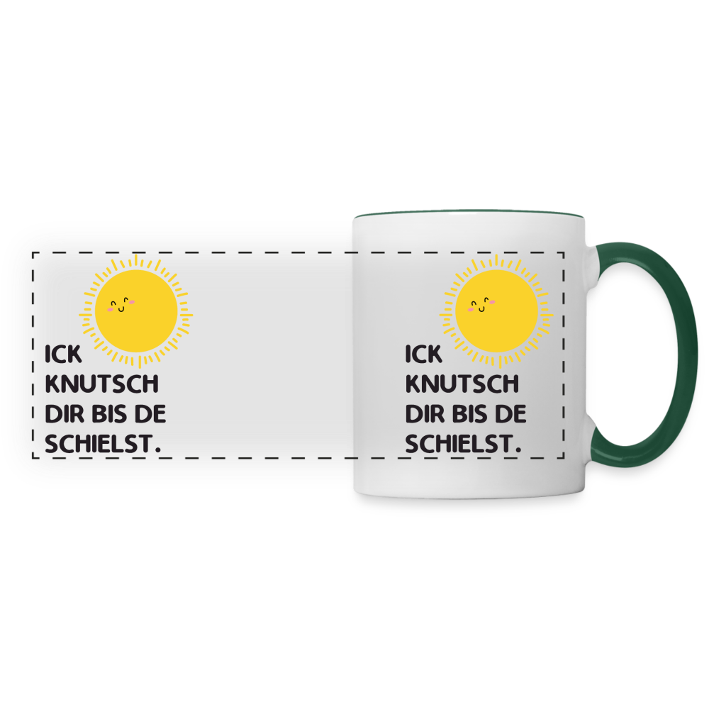 Ick knutsch dir Sonne! - Tasse zweifarbig - white/dark green